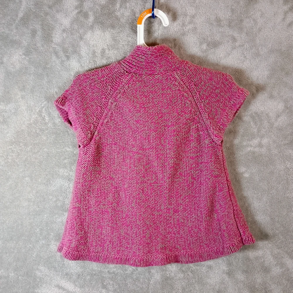 Charming Pink Knit Kids Cape Size Small